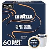 Lavazza Super Crema, Single Serve Keurig K-Cup Pods, Medium Espresso Roast Coffee, 60 Count (6 Packs of 10)