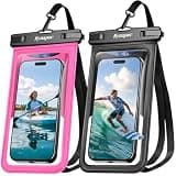 Rynapac Waterproof Phone Pouch [Up to 8.5"] - 2 Pack, IPX8 Waterproof Phone Case with Lanyard for iPhone 17 16 15 Pro Max, Touchscreen & Photograph, Cellphone Dry Bag for Beach Cruise Essentials 2026
