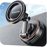 Miracase for MagSafe Car Mount[3600gf Strong Magnet & 89+LBS Suction Base]Vacuum Magnetic Phone Holders for Your Car, 360° Adjustable Dashboard & Windshield Mount with Dash Accents for All Smartphones