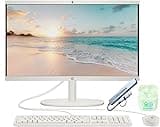 HP 21.5" FHD All-in-One Desktop Computer, 8GB RAM 384GB Storage (128GB SSD + 256GB Docking Station Set), Quad-Cores Intel N100, Windows 11 & 8-in-1 Docking Hub, Keyboard & Mouse Included, White