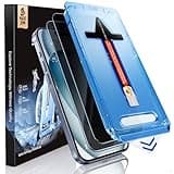 MAGIC JOHN 2 Pack for iPhone 15 Privacy Glass Screen Protector [6.1 inch] Auto Dust-Elimination Installation, Bubble Free, Easy Installation
