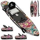 iTAOSTAR Novelty N01KP 11'6" x 35" Inflatable Stand Up Paddle Board with Seat- Stable SUP Board for Adults - Portable Paddleboard for Yoga, Surfing, Fishing - Includes Full Accessories Kit