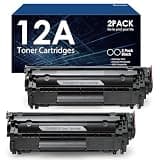 12A Toner Cartridge Replacement for HP 12A Q2612A Work with HP LaserJet 1020 1022 1012 1010 1015 1018 1022n 1022NW 3015 3030 3020 3050 3052 3055 M1005 M1319 M1319F Printer（2-Pack，Black）