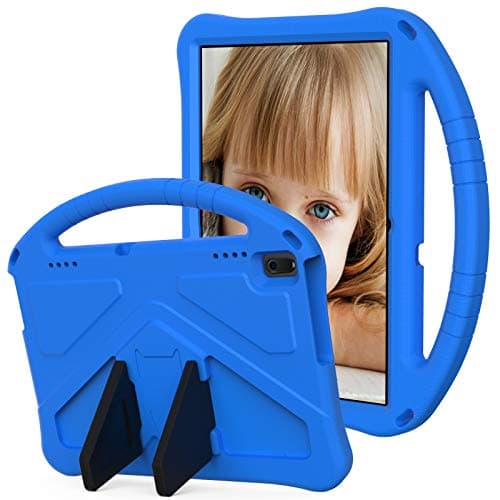 Rugged EVA Case for Lenovo Tab E10 TB-X104F/Tab 4 10 Plus TB-X704F/N/L/V/Tab 4 10 (TB-X304F/N), Built-in Kickstand & Handle, with Shoulder Strap Shockproof Protective Cover for Kids