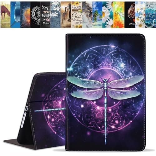 BWOOLL Case for Samsung Galaxy Tab S8 2022 & S7 2020 11 Inch Model (SM-X700/X706/T870/T875/T878), Slim Lightweight PU Leather Stand Cover with Auto Wake/Sleep, Dragonfly