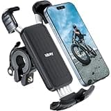 Hiboy Bike Phone Holder, 360° Rotatable Universal Motorcycle Phone Mount, Wrap Anti Shake Bicycle Scooter Handlebar Phone Clip for 5.1-6.8" Cellphone