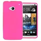 JUJEO 2108056160 Soft Gel Cover for HTC One - Non-Retail Packaging - Pink