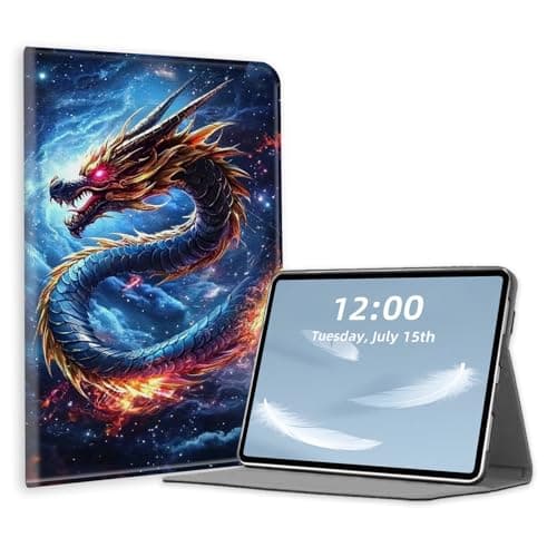 Tablet Case for Samsung Galaxy Tab S7 2020 11",PU Leather Folio Cover with Multi-Angle Stand,Auto Sleep/Wake,Full Protection Case for Galaxy S7,Celestial Dragon Art