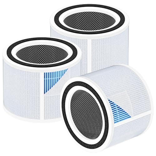 Core 300 Smoke Remover Replacement Filter for LEVOIT Core 300, Core 300S and Core 300-P Air Purifier, 4-in-1 H13 True HEPA Filter Replacement, Compared to Part # Core 300-RF-SR, 3 Pack, Blue