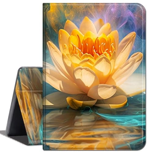 Case for Samsung Galaxy Tab A8 10.5-Inch 2022 (SM-X200/X205/X207),Slim Lightweight Smart Shell Stand Cover with Auto Wake/Sleep Case for Galaxy Tab A8 10.5 Inch 2022,Yellow Lotus Flower