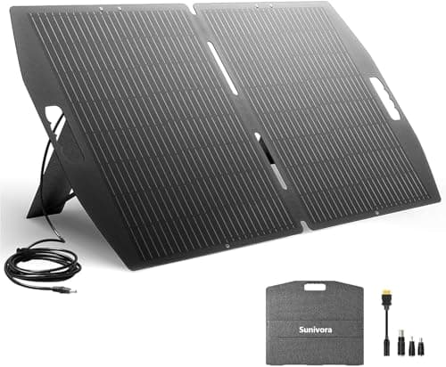 Sunivora 400 Watt Portable Solar Panel, 24% High Efficiency ETFE, MC4 Output, IP65 Waterproof Foldable Solar Panel Power Backup, Solar Charger for Power Station RV Camping Off Grid Power System