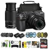 Nikon Z30 Mirrorless Camera with 16-50mm and 50-250mm Lenses + ENEL25 Replacement Battery + Extreme PRO 64GB Card + UV Lens Filter + 12 Inch Flex Tripod + Photo Editing Software + More