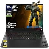 HP Omen 16 Slim Gaming AI Laptop 16" WUXGA IPS 144Hz Intel 16-core Ultra 9 285H 32GB RAM 2TB SSD GeForce RTX 5070 GDDR7 (Up to 988 Tops) 4-Zone RGB Backlit Wi-Fi6E HyperX Win11Pro ICP Hub