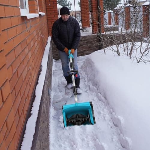Cordless Electric Snow Shovel with 800W Motor, Lightweight & Foldable Design for Effortless Winter Path Clearing
