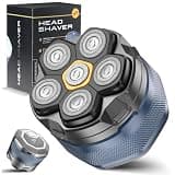 Men Bald Portable Magnetic Electric Shaver IPX6 Waterproof Wet/Dry Shave 6D Cordless Shaving LED Display Rotating Electric Razor