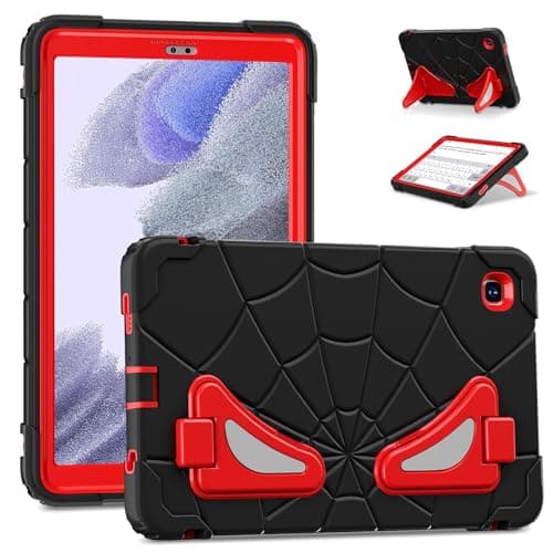 DXVTRKJM Case for Samsung Galaxy Tab A7 Lite 8.7 Inch 2021(SM-T220/T225/T227),A Beautifully Designed Shockproof and Drop-Resistant with Shoulder Strap/Bracket. (Black+Red)