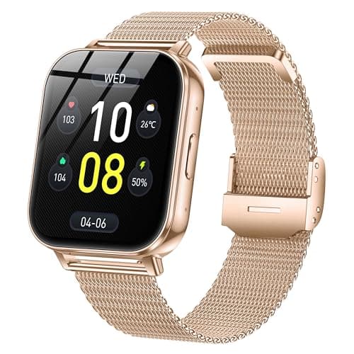 HXQHSTBG Smart Watch for Women, 1000mAh Fitness Tracker Smartwatch for iPhone Android with Bluetooth Calling/Heart Rate/SpO2/Sleep Monitor, 120+ Sports Modes/30 Day+ Long Battery, 3 Bands/Gift Womens