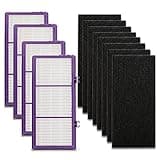 Colorfullfe Performance Plus Filter for Holmes AER1 True Filter, Replacement HAPF300AP-U4, 4 Filter and 8 Carbon Filters