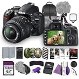 Nikon D3100 DSLR Camera with 18-55mm Lens Bundle with Replacement Battery + Twin Charger + Cleaning Kit + Flexible Tripod + Filter Kit + Filter kit + 64GB Memory Card + Backpack