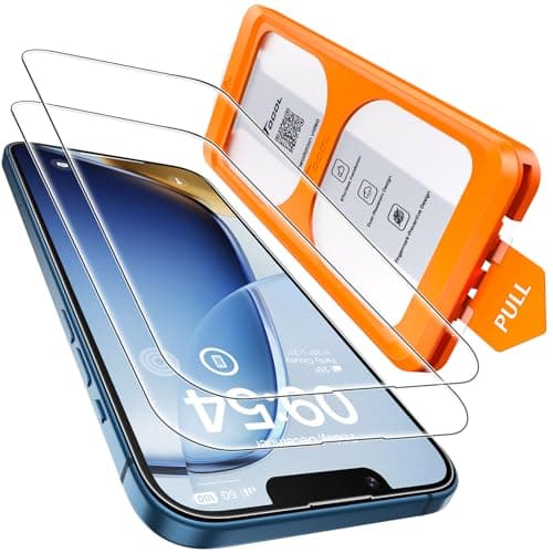 TOCOL for iPhone 13 mini Screen Protector 9H Hardness Military Grade Shatterproof HD Tempered Glass Full Coverage Easy Installation Case Friendly 2 Pack