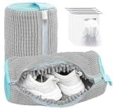 Shoe Washing Machine Bag,Laundry Shoe Bag for Washer and Dryer,Reusable Shoe Cleaning Bag for Sneakers,Tennis Shoes,With Self-locking Zipper, Microfiber Inside,Include Shoe Bag (Pro Grey - 2 Pack)