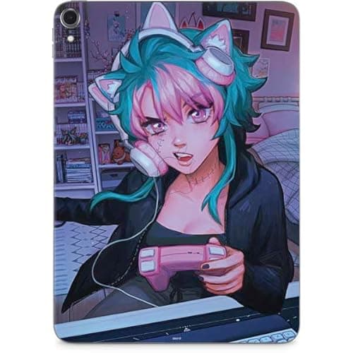 Skinit Decal Tablet Skin Compatible with iPad Pro 12.9in (2017) - Officially Licensed Anime Catgirl Gamer Nerd by Ivy Dolamore Design