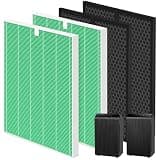 5510 Toxin Absorber Replacement Filter for Winix 5510 and 5520 Air Purifi-er, Filter Q Replacement Combo Pack Includes: 2 Main Filters & 2 Carbon Filter, Green