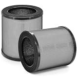 HSIAMEN [Pet Care] 50 Filter Replacement Compatible with Coway Airmega 50 Air Purifier, 3-in-1 Hepa and Deodorization Carbon Filter, 2-Pack