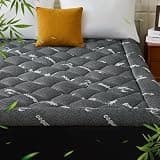 KRIMANO Queen Mattress Topper, Bamboo Viscose Thick Pillow Top Mattress Pad