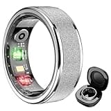 COLMI R10 Smart Ring, Smart Health Ring for Women, Features Heart Rate, Blood Oxygen, Sleep Monitoring, Pedometer, and Fitness Tracker, No Subscription Fee. (Silver, 8#)