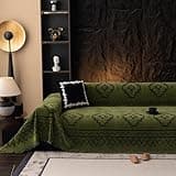 VClife Bohemian Green Couch Cover for Dog, Non Slip Sectional Sofa Covers Furniture Protector Washable Tribal Pattern Couch Covers for 2 Cushion Couch Sofa, Soft Pet Sofa Slip Cover, Green, 71"X118"