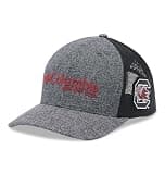 Columbia Unisex Collegiate PFG Mesh Snap Back Ball Cap, SC - Grill Heather/Black, One Size