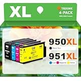 TRIXINK 950XL 951XL Ink cartridges Compatible for HP 950XL 951XL Ink Cartridges for HP OfficeJet Pro 8600, 8610, 8620, 8630, 8640 (4-Pack, Black,Cyan, Magenta, Yellow)