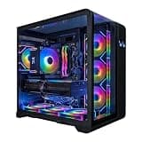 HYPER CYBER Phantom Gaming PC Desktop Computer, AMD Ryzen 7 7800X3D, GeForce RTX 5070 12GB, 64GB DDR5, 1TB SSD, Tower Fan Black, Windows 11 Home, RGB Lighting, WiFi, Ready to Use