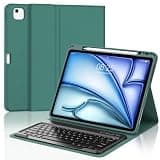 Keyboard Case for iPad Air 13 (M4 2026/M3 2025/M2 2024) & iPad Pro 12.9 6th/5th/4th/3rd Gen Case Keypad for Pro12.9 2018-2022, Detachable Keyboard Folio with Pencil Holder, Long Battery Life, Green