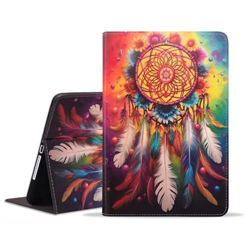 POIUYTREW Case for iPad 5th/6th Generation (9.7-inch, 2017/2018), iPad Air/iPad Air 2 Case, PU Leather Folio Smart Cover with Stand & Auto Wake Sleep, Dream Catcher
