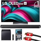 LG 55 Inch C5 Series OLED evo 4K UHD Smart webOS TV (2025) OLED55C5PUA Bundle with Samsung Q-Series Soundbar 7.1.2ch Subwoofer, 2X HDMI Cable and Deco Gear Home Theater Beginner's Guide