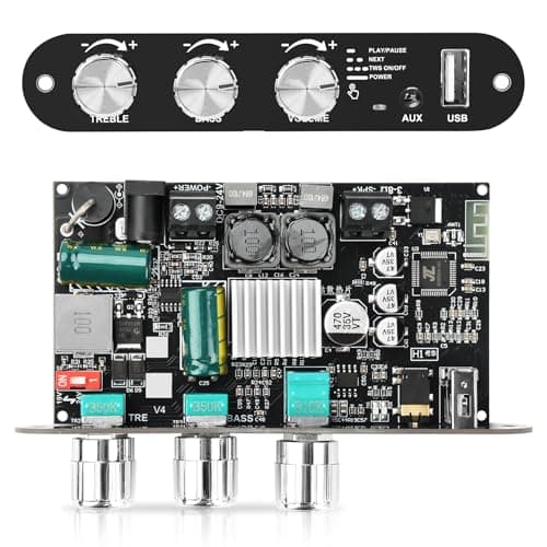 Daakro ZK-1001U Mono Bluetooth Amplifier Board with TWS, 100W Peak Power Home Audio Amplifier Board,Vehicle Amplifier Wide Voltage Input 9-24V,Supports USB/AUX/Bluetooth Input for DIY Wireless Speaker