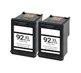 High Yield 92 Ink Cartridges Replacement for HP 92 Black Ink Cartridge Compatible with DeskJet 5440 5420 5420v 5442 OfficeJet 6310 6300 Series Photosmart C4180 C3110 C3100 Series PSC 1510 1510V
