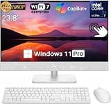Dell 24-Inch All-in-One Desktop Computer – Intel Core Ultra 7 355 AI PC (Copilot+), 23.8” FHD Touchscreen Display, 32 GB DDR5, 1 TB SSD, Wi-Fi 7, Windows 11 Pro, Keyboard & Mouse, Touch Pen Support