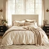 Velvet Upholstered Platform Bed Frames,Bedframe with Height-Adjustable Headboard,Upholstered Mattress Foundation with Sturdy Frame and Alats,No Box Spring Required,Easy to Assemble (Beige, Full-size)