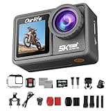 Ourlife 5K/30fps Action Camera,Vlogging Camera with a 1/2.3″ Sensor,30M Waterproof Underwater Camera,170° Wide FOV Video,Stunning Low-Light Imaging EIS Remote Control(2*Battery,32GB)