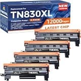 TOKYOINK TN830XL Toner TN830 Cartridges Replacement for Brother TN830 830XL Toner Compatible with DCP-L2640DW MFC-L2820DW HL-L2400D HL-L2460DW HL-L2405W HL-L2465DW HL-L2480DW Printer (4 Pack)