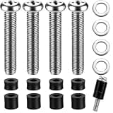 M8 Screws for Samsung TV M8 x 45mm Pitch 1.25mm TV Mounting Bolts Screws with 25mm Long Spacers Work with Samsung 42“ 50" 55" 60" 65" 70" 75" 82" TV