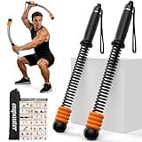 2PCS Adjustable Weighted Ropeless Battle Ropes, Heavy Duty Cordless Battle Rope, HIIT, Cardio, Full-Body Workout Tool, Non-Slip Spiral Handles, Home Gym Equipment, Women and Men Black