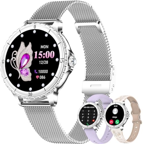 Betatree Round Smartwatch, Women's Smartwatch with Bluetooth Callin -i228