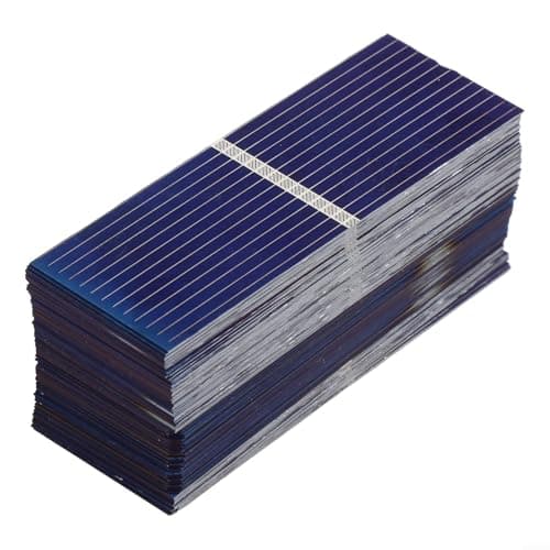 100Pcs Polycrystalline Solar Cells 0.5V 52x19mm for DIY Solar Panels Kits Battery Charger Home Garden Projects Blue