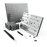 LUCKCRAB Crypto Seed Phrase Storage Metal Wallet Backup - Fireproof Waterproof Cold Vault, Upgraded Hardened Stainless Steel Plate, BIP39, 8-Letter Full Word Slots, 432 Letter Tiles, Magnetic