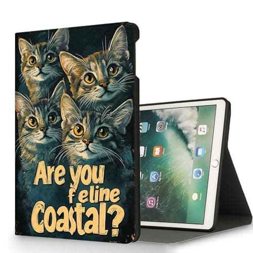 RUUHLJLET for Microsoft Surface Go 4/3/2/1-10.5" 2021 Tablet Case,Auto Wake/Sleep,Adjustable Stand Protective Cover - Cat Pattern