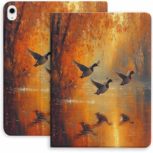 Autumn Ducks Flight Case for iPad 9/10/11th Mini 5/4/3/2/1(7.9in) Mini 6(8.3in) Mini 7(8.3in),Air 4/5/6/7,Pro 11in(2021/2022/2024)
